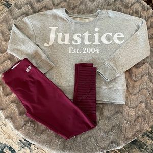 Authentic Justice girls sweatshirt leggings